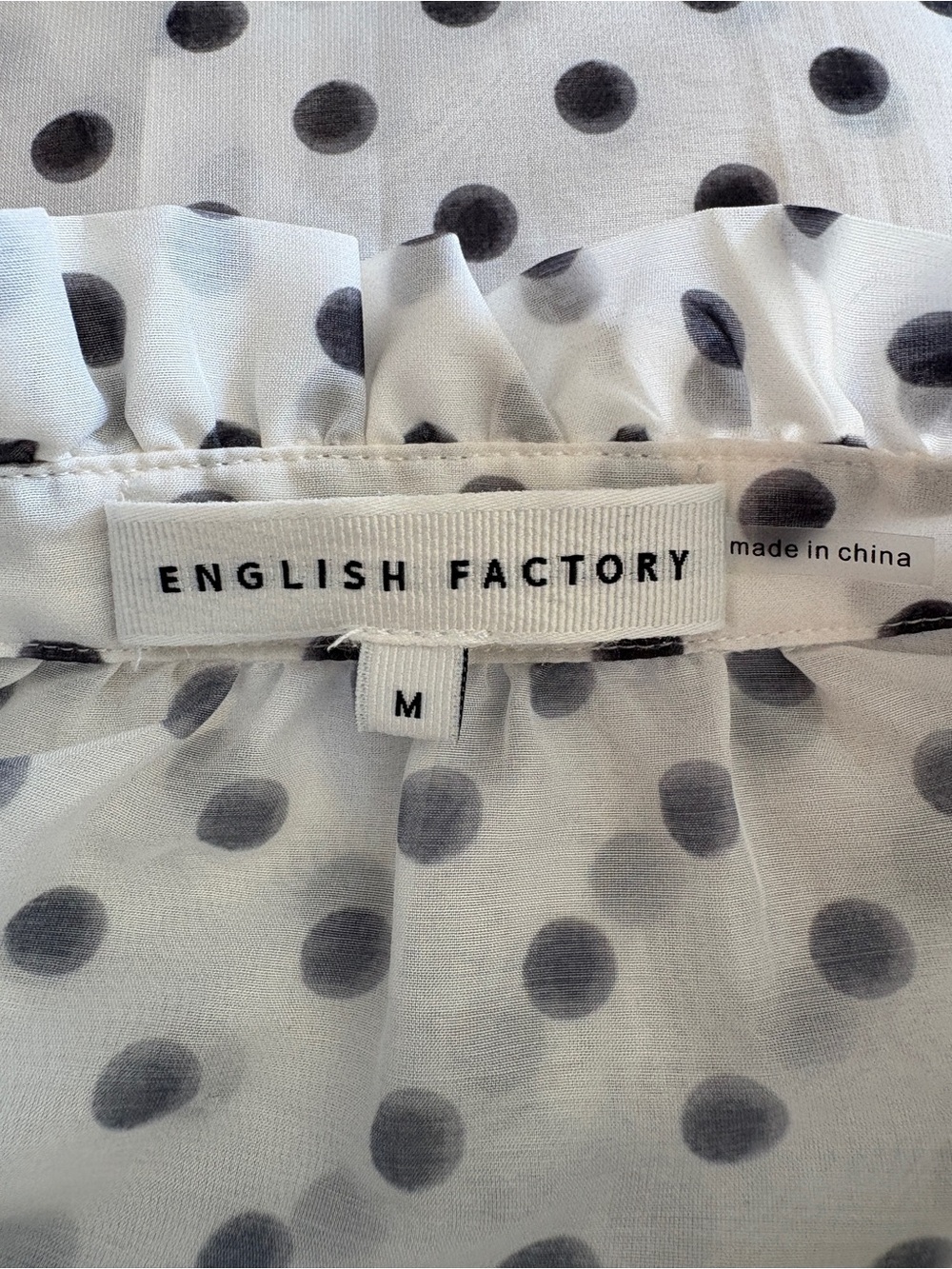 Polka Dot Ruffled Blouse - Picture 3 of 3